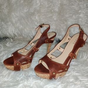 Guess brown heels